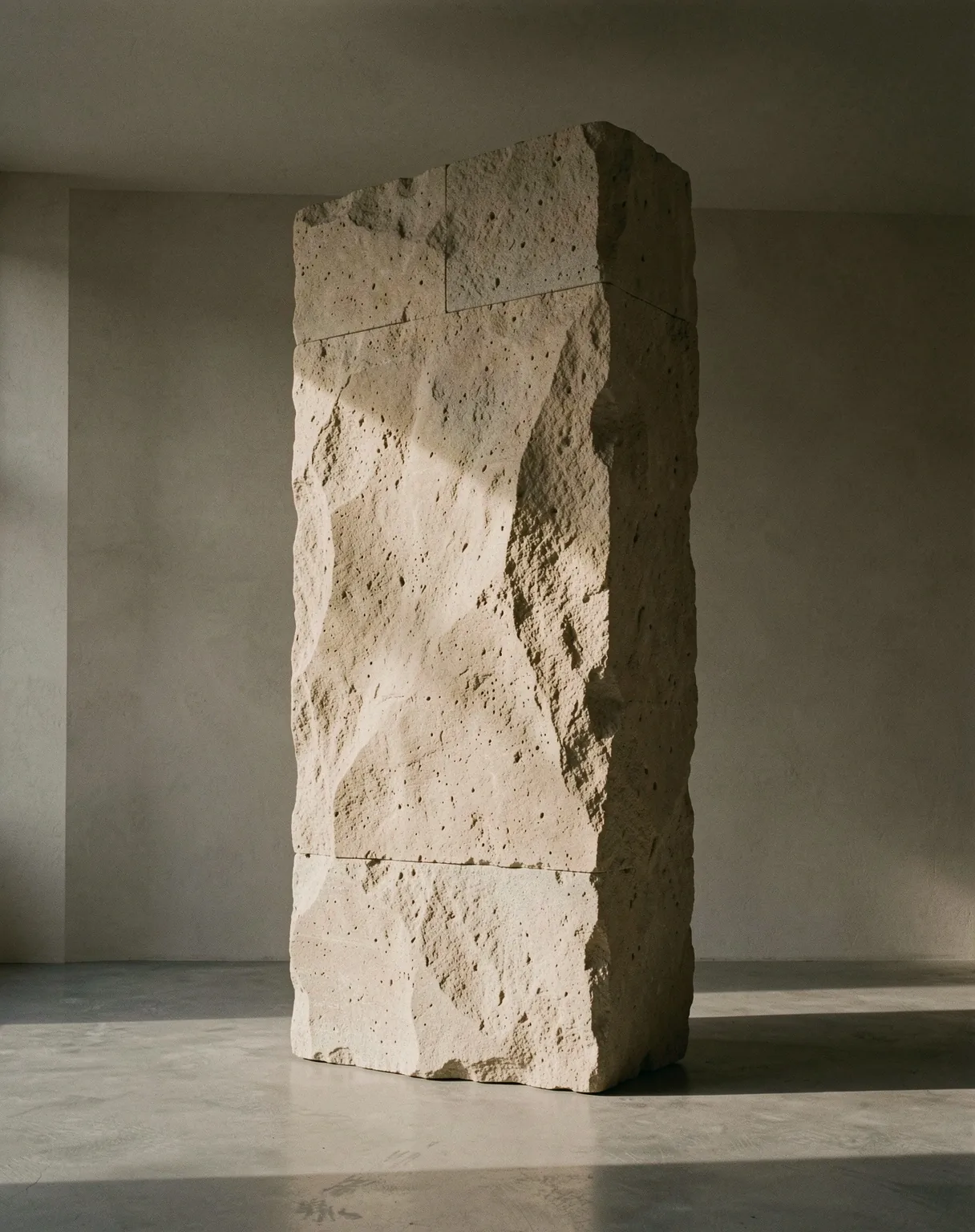 Structural stone monolith representing fundamental alignment